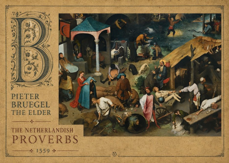 Pieter Bruegel The Netherlandish Proverbs III No5 - Poster