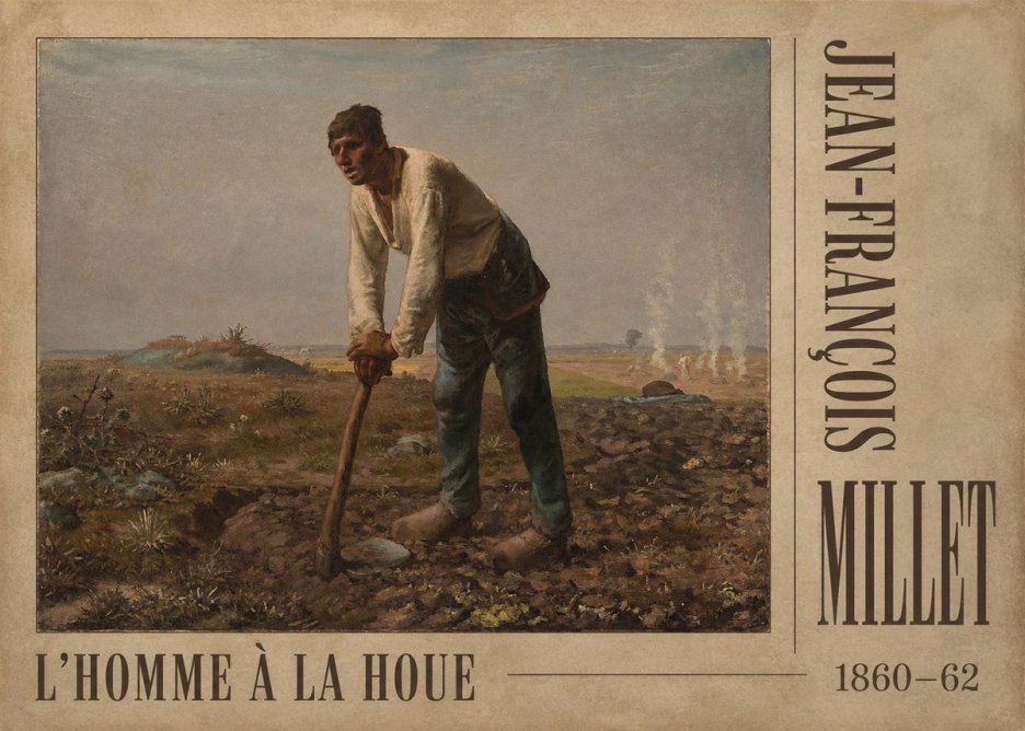 Jean-François Millet L'homme À La Houe No2 - Poster