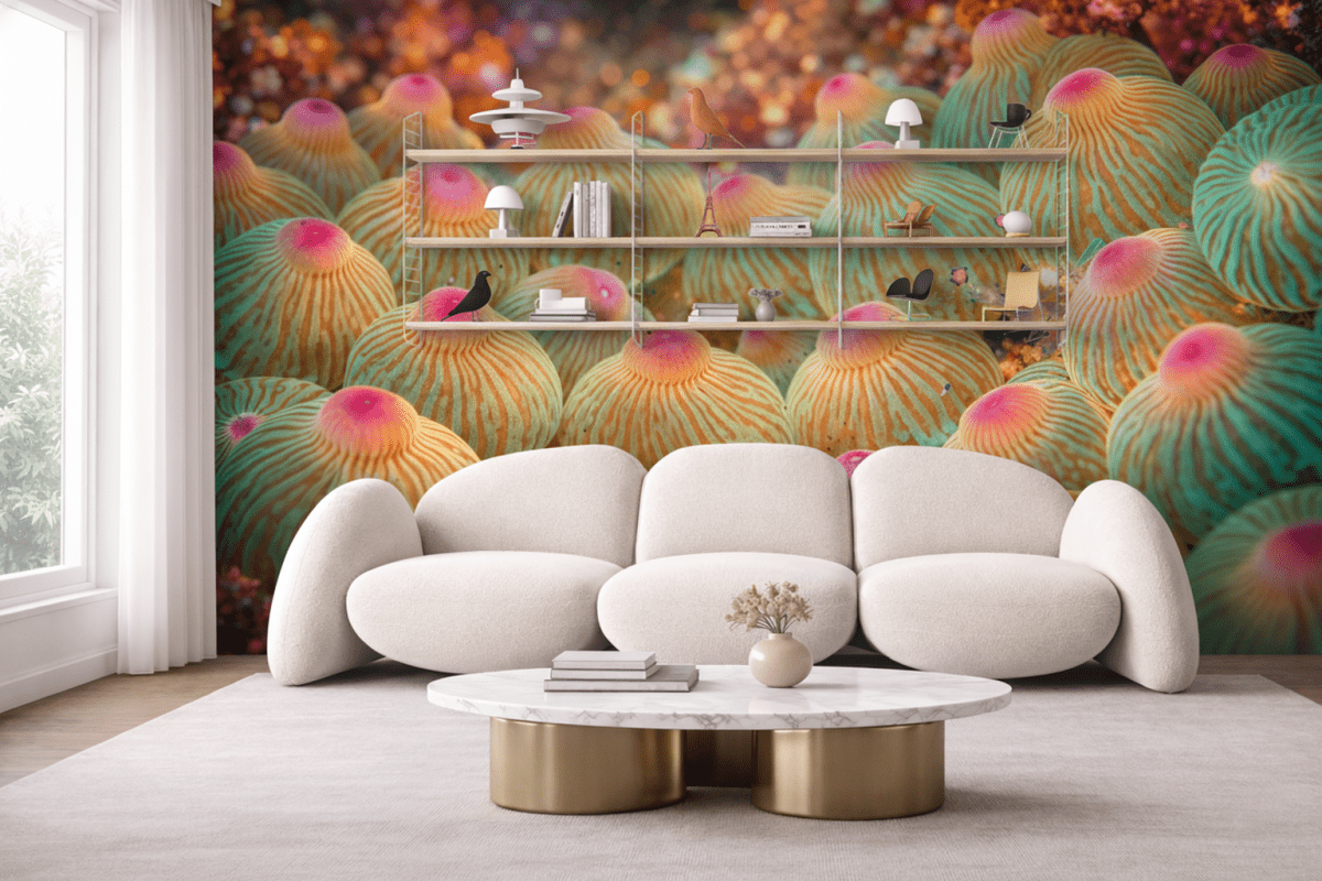 Porcelain Petal Mural