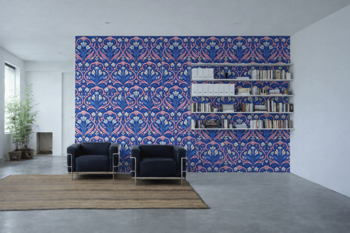 Coral Blossom Tapestry