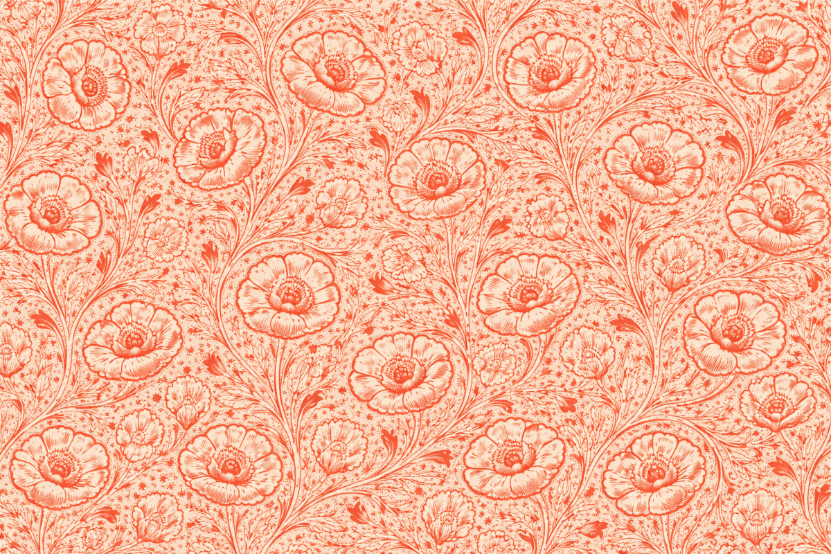 Coral Blossom Tapestry Ii