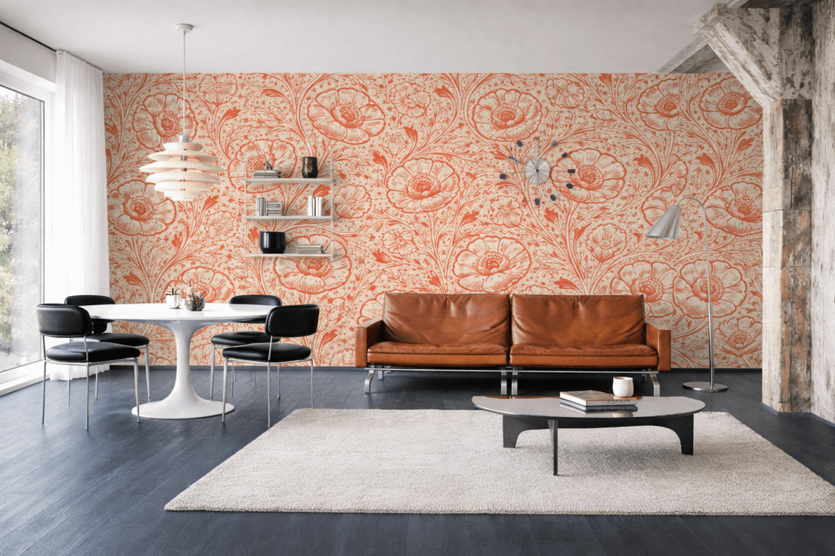 Coral Blossom Tapestry Ii