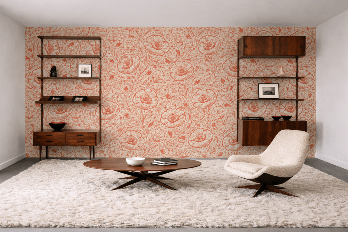 Coral Blossom Tapestry Ii