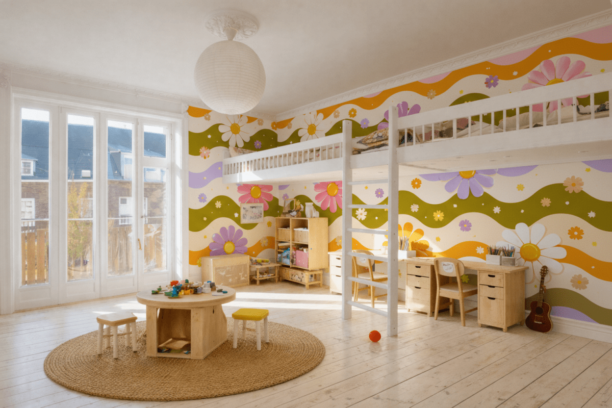 Whimsical Blossom Waves