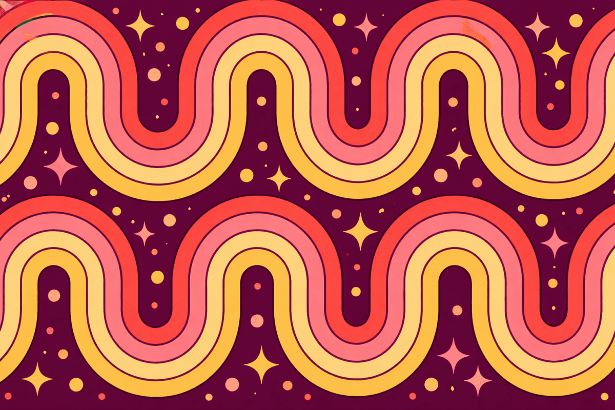 Retro Crescent Waves