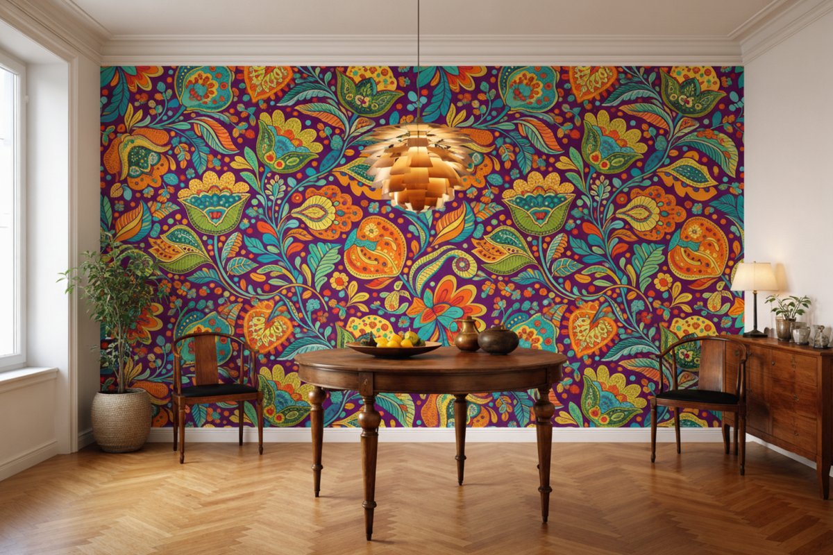 Vibrant Veil Tapestry