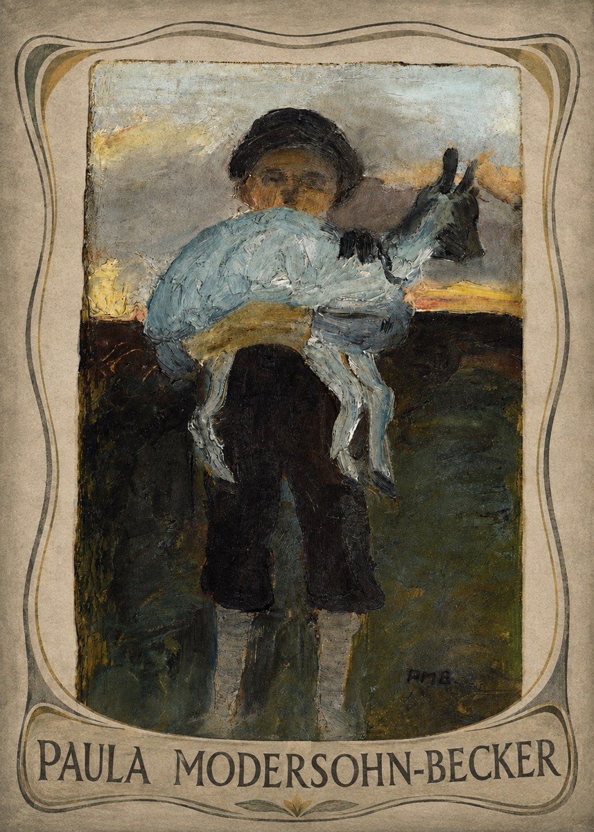 Paula Modersohn-Becker Boy with Goat No3 - Poster