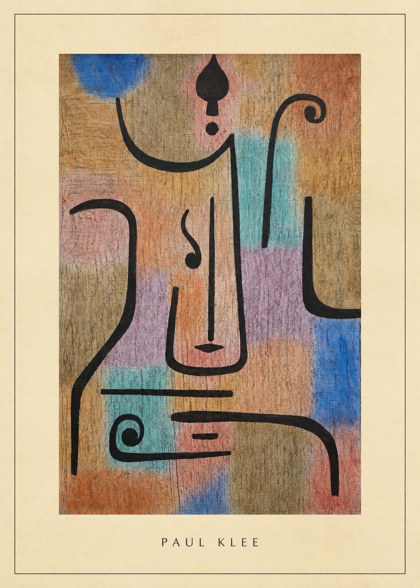 Paul Klee Mask of the Heart No3 - Poster