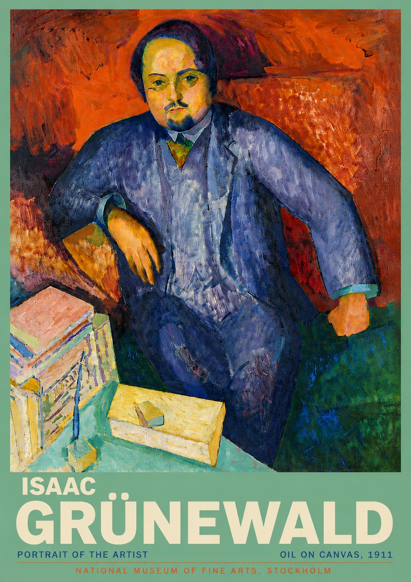 Isaac Grünewald Portrait of the Artist No5 - Poster