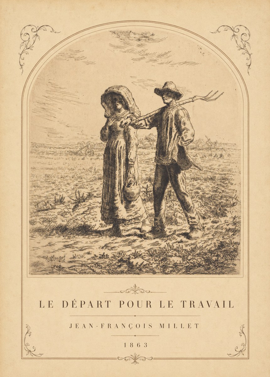 Jean-François Millet Le Départ Pour Le Travail I No3 - Poster