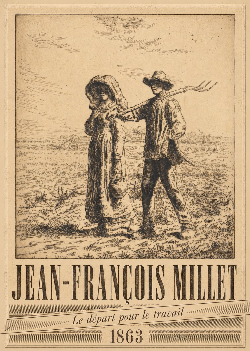 Jean-François Millet Le Départ Pour Le Travail I No5 - Poster