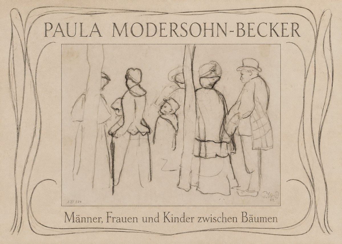Paula Modersohn-Becker Männer, Frauen Und Kinder Zwischen Bäumen No3 - Poster