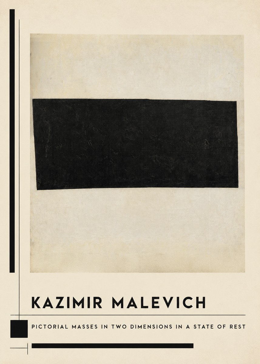 Kazimir Malevich Pictorial Masses in Two Dimensions in a State of Rest No1 - Poster