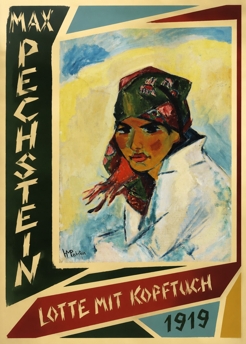 Max Pechstein Lotte Mit Kopftuch 1919 No3 - Poster