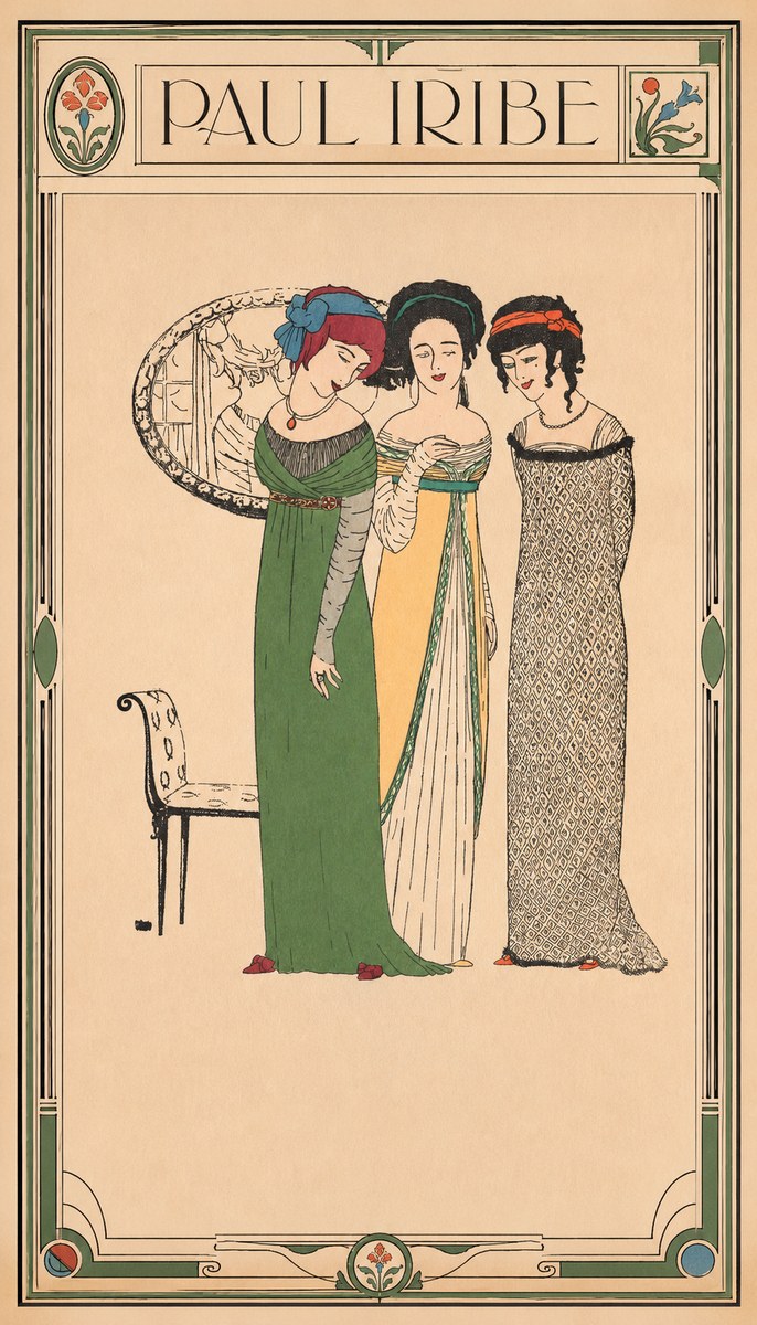 Paul Iribe Three Women in Fashion No1 - Poster