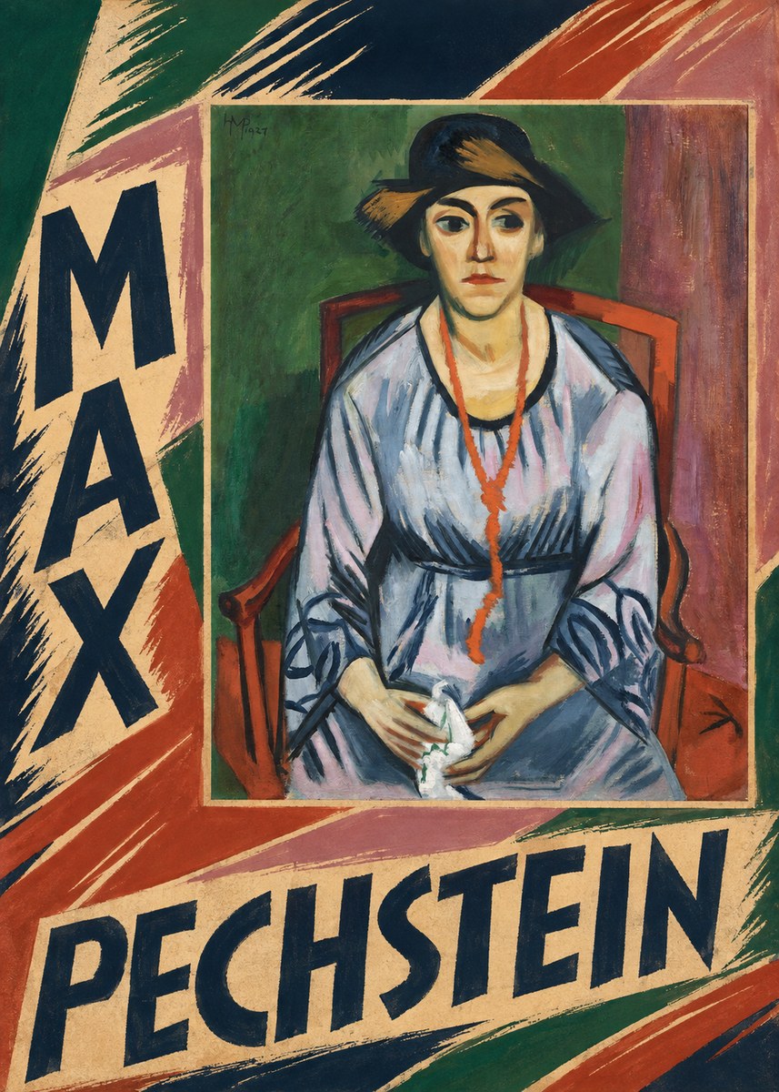 Max Pechstein Seated Woman with Hat No6 - Poster