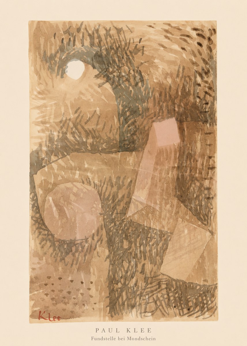 Paul Klee Fundstelle Bei Mondschein No5 - Poster