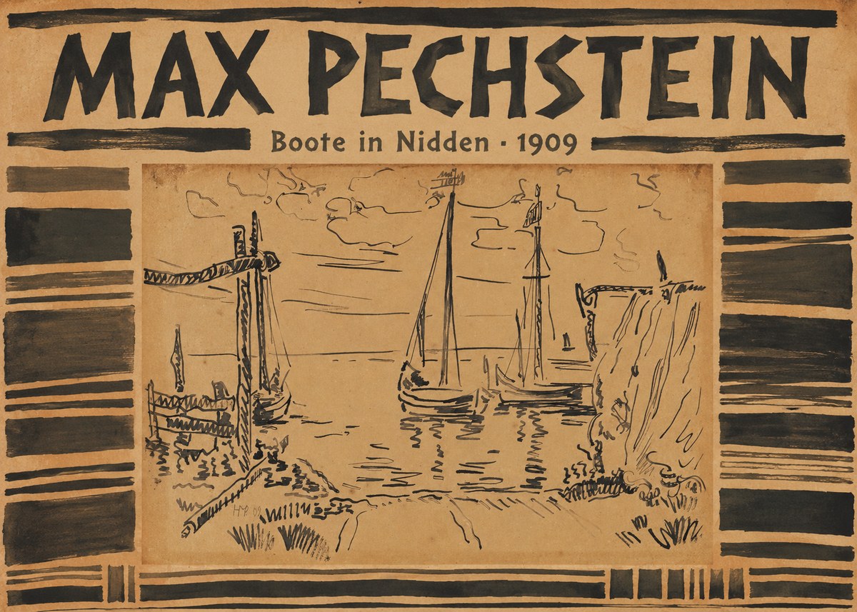 Max Pechstein Boote in Nidden No3 - Poster