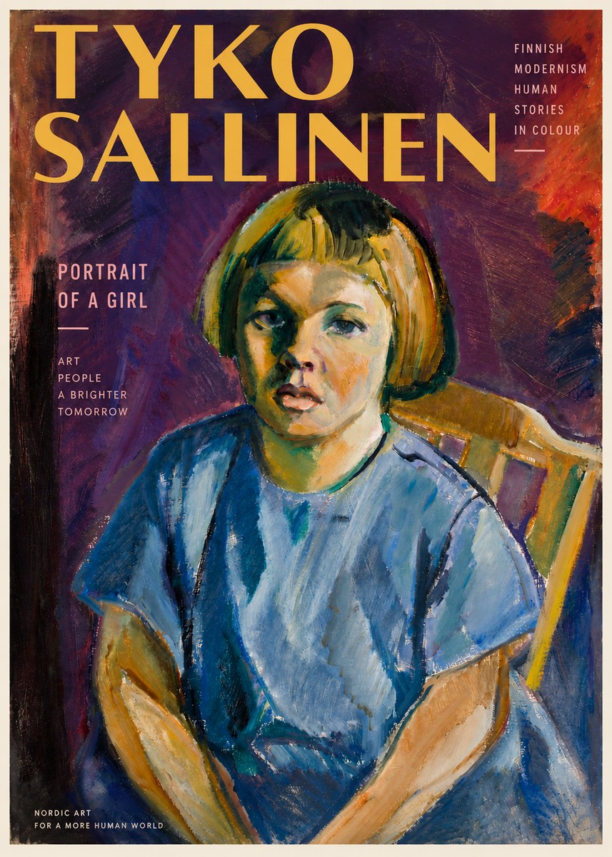 Tyko Sallinen Portrait of a Girl I No4 - Poster