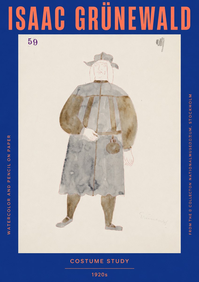 Isaac Grünewald Costume Study I No2 - Poster
