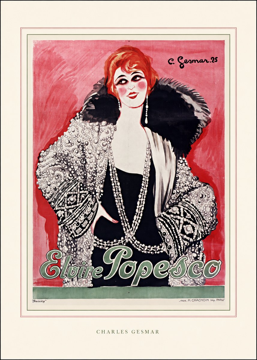 Charles Gesmar Elvire Popesco I No4 - Poster