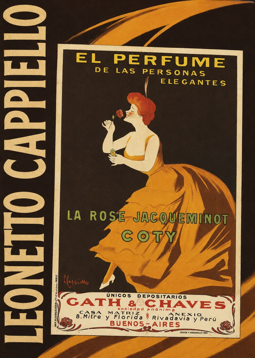 Leonetto Cappiello La Rose Jacqueminot Coty No4 - Poster