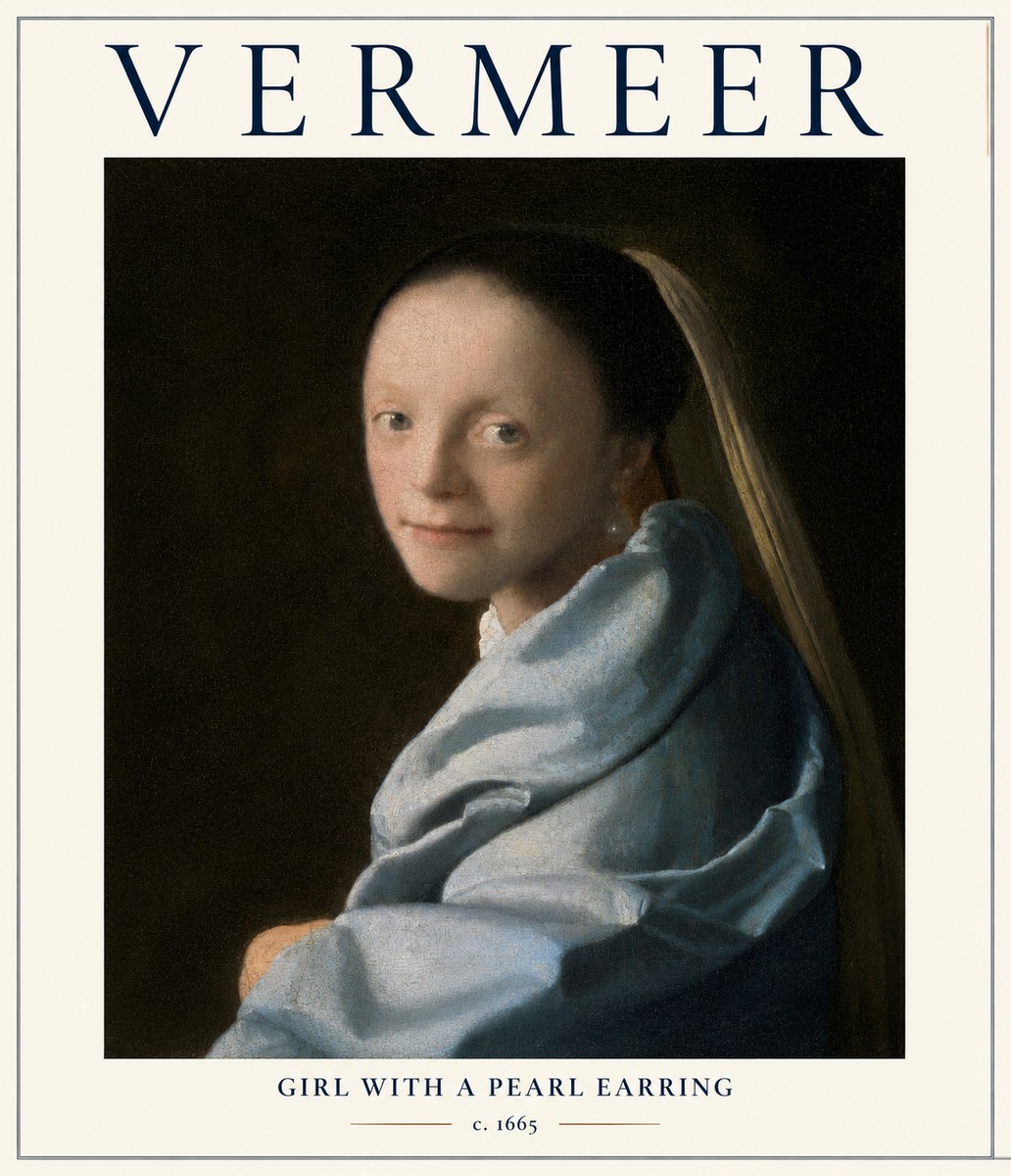 Vermeer Girl with a Pearl Earring I No1 - Poster