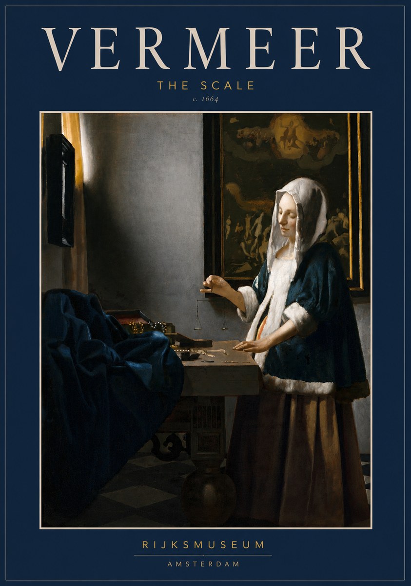 Vermeer The Scale No3 - Poster