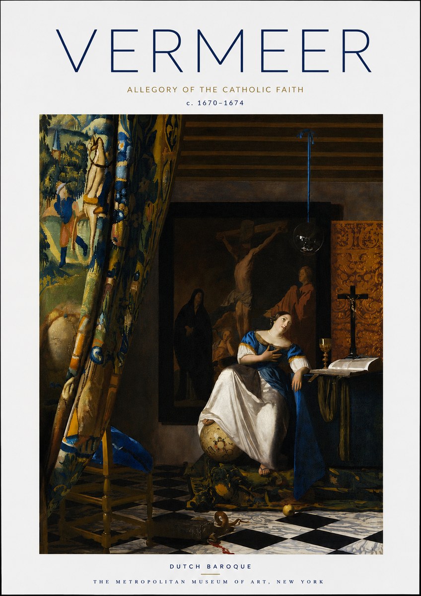 Vermeer Allegory of the Catholic Faith No3 - Poster