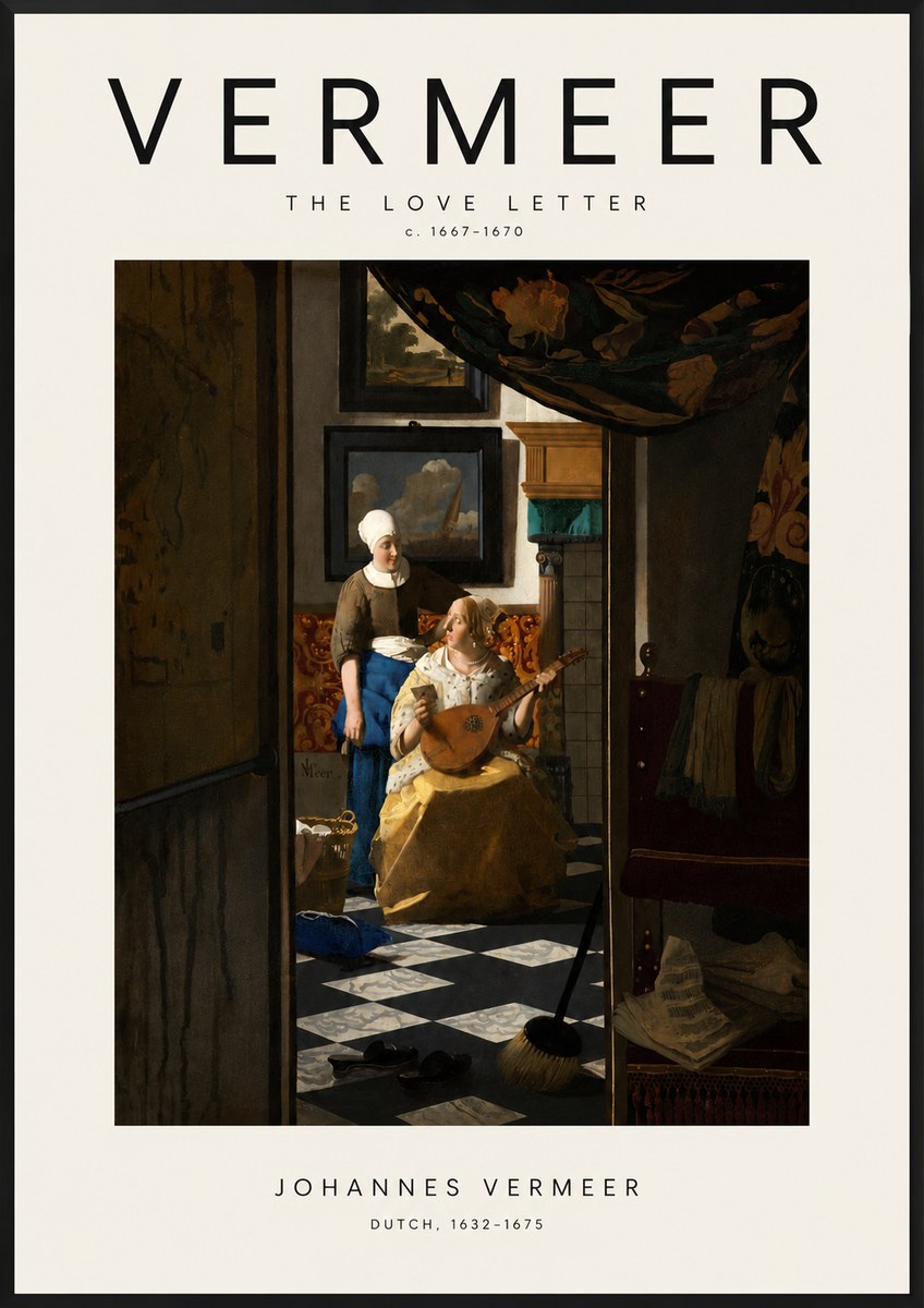 Vermeer The Love Letter No3 - Poster