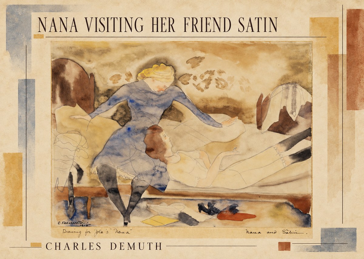 Charles Demuth Nana Visiting Her Friend Satin No2 - Poster