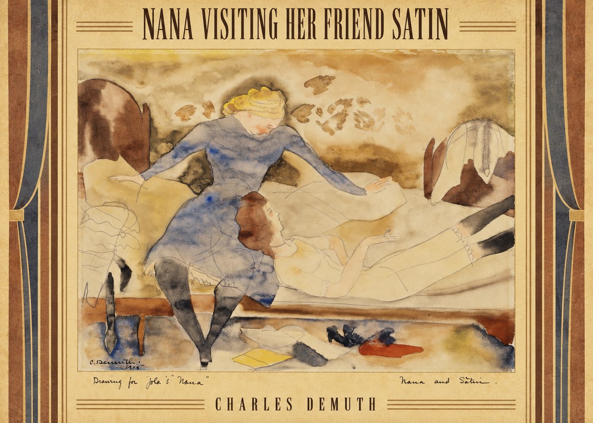 Charles Demuth Nana Visiting Her Friend Satin No5 - Poster