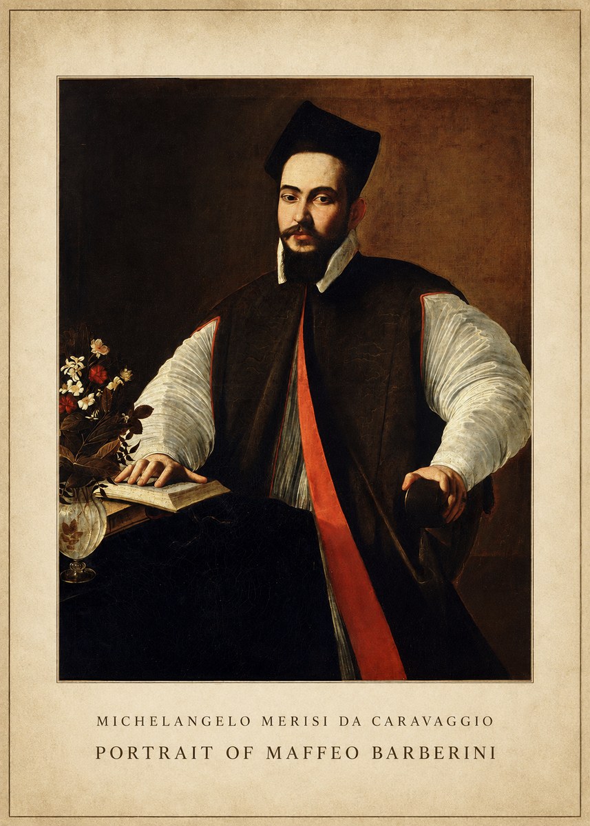 Michelangelo Merisi da Caravaggio Portrait of Maffeo Barberini No4 - Poster
