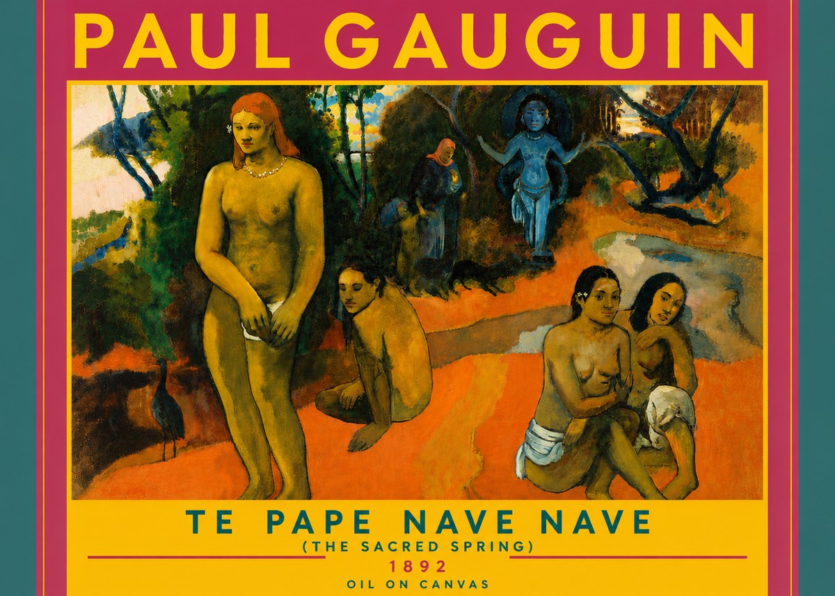 Paul Gauguin Te Pape Nave Nave (the Sacred Spring) No6 - Poster