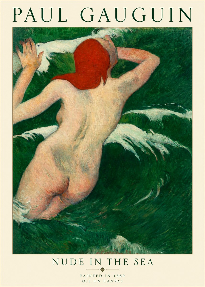 Paul Gauguin Nude in the Sea No1 - Poster