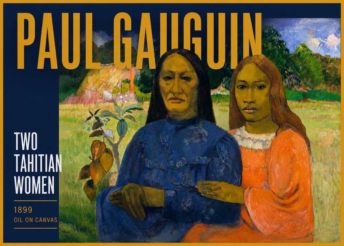 Paul Gauguin Two Tahitian Women II No4 - Poster