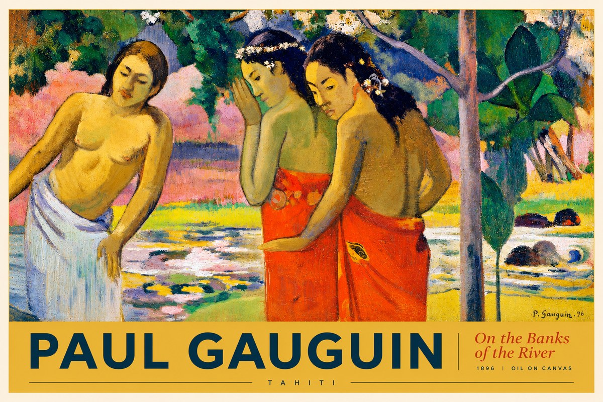 Paul Gauguin On the Banks of the River, 1896 No2 - Poster