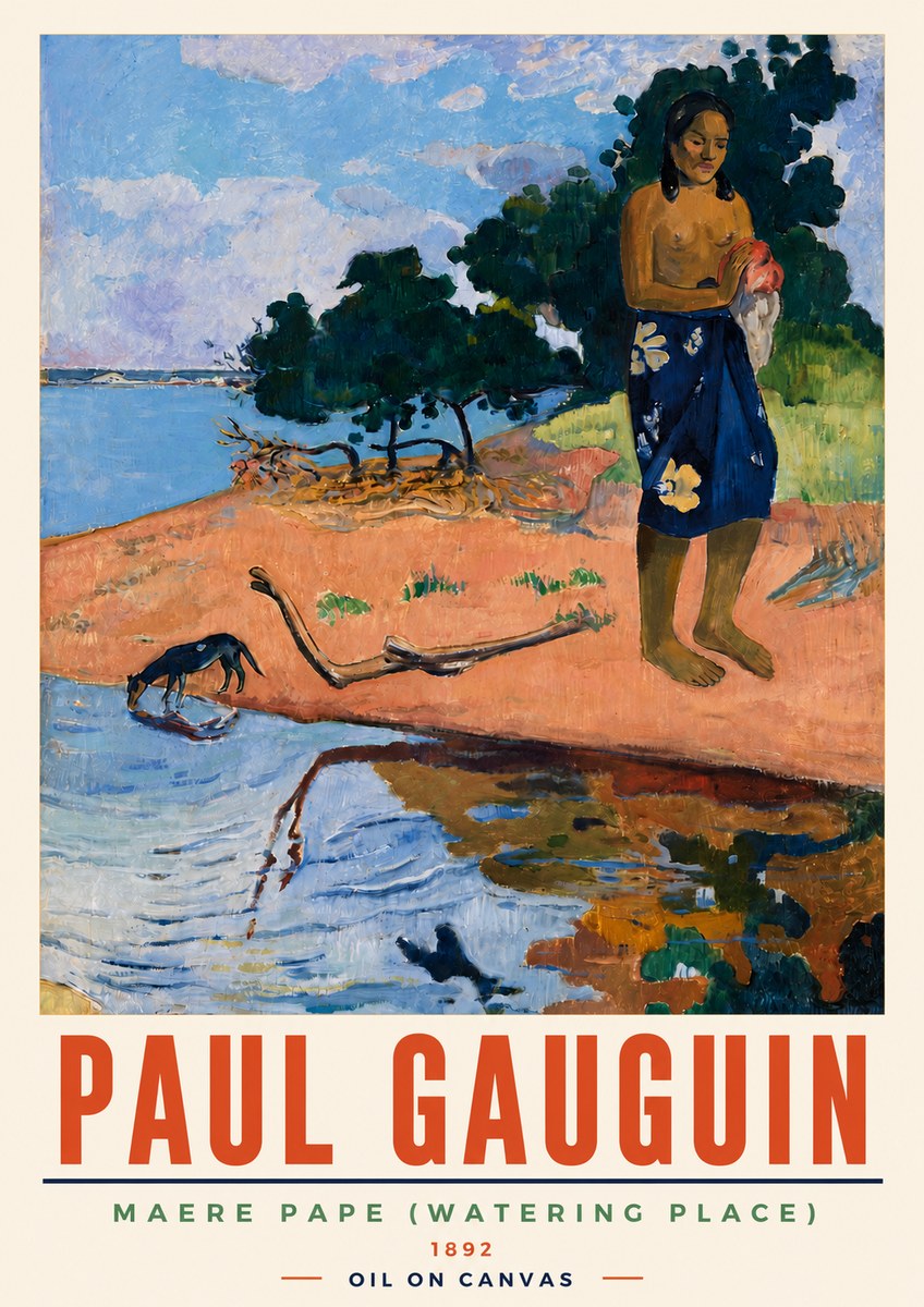 Paul Gauguin Maere Pape (Watering Place) No5 - Poster