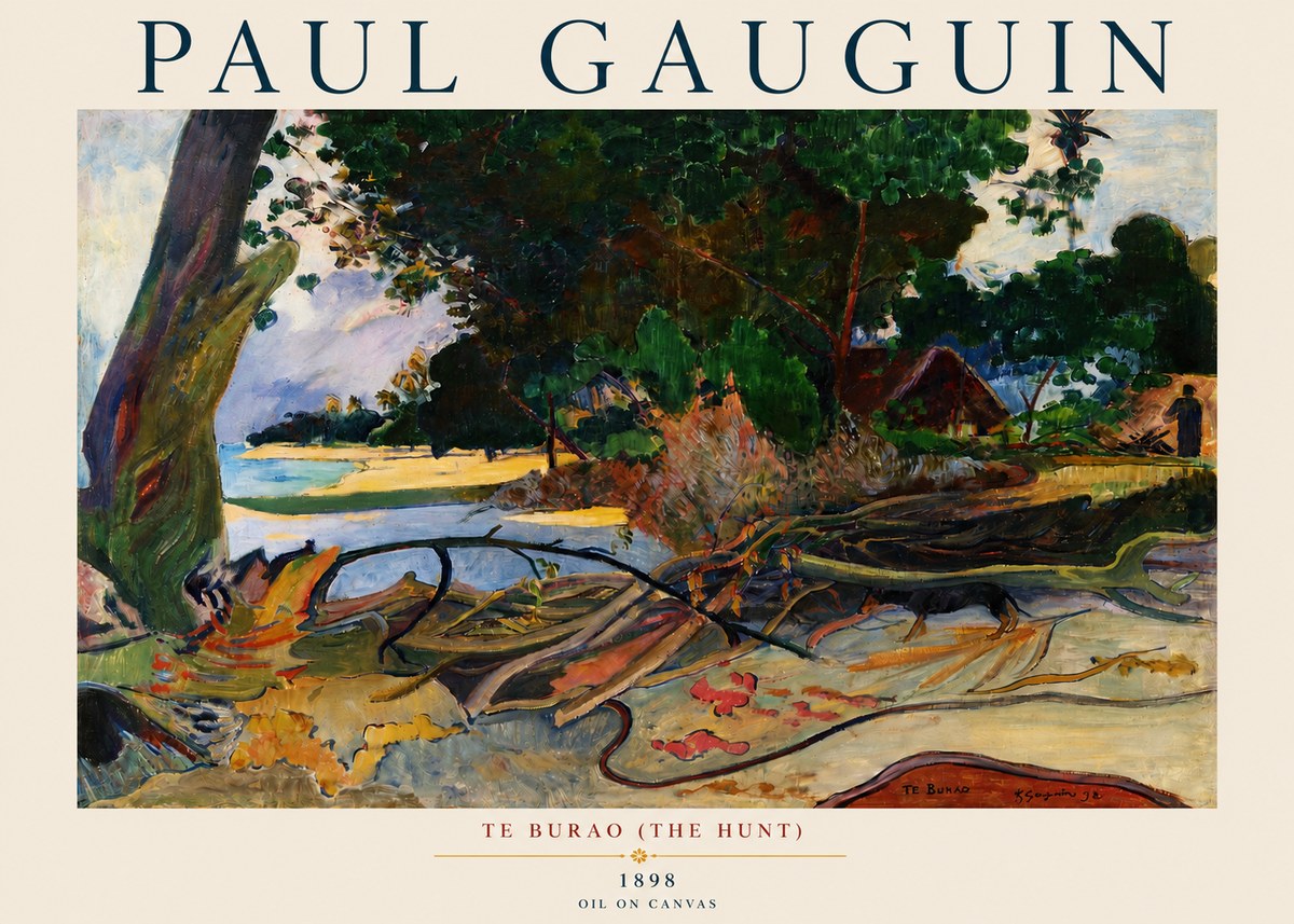 Paul Gauguin Te Burao (the Hunt) No3 - Poster