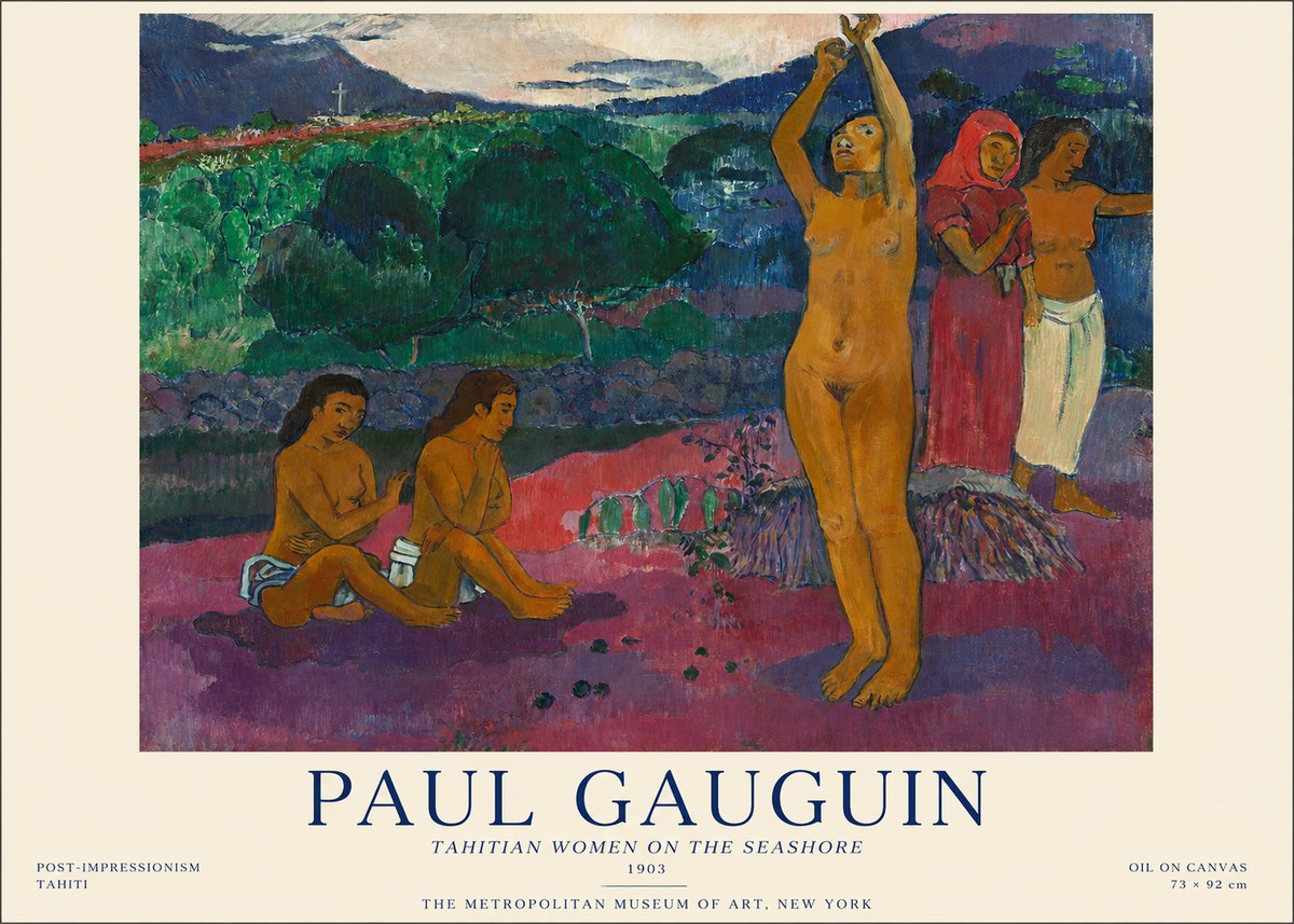 Paul Gauguin Tahitian Women on the Seashore No1 - Poster