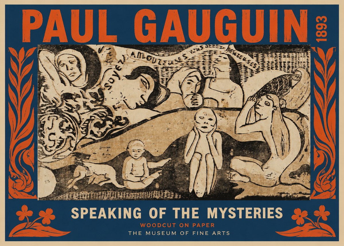Paul Gauguin Speaking of the Mysteries No2 - Poster
