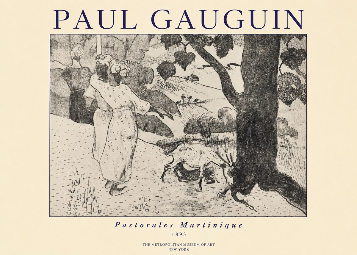 Paul Gauguin Pastorales Martinique No1 - Poster