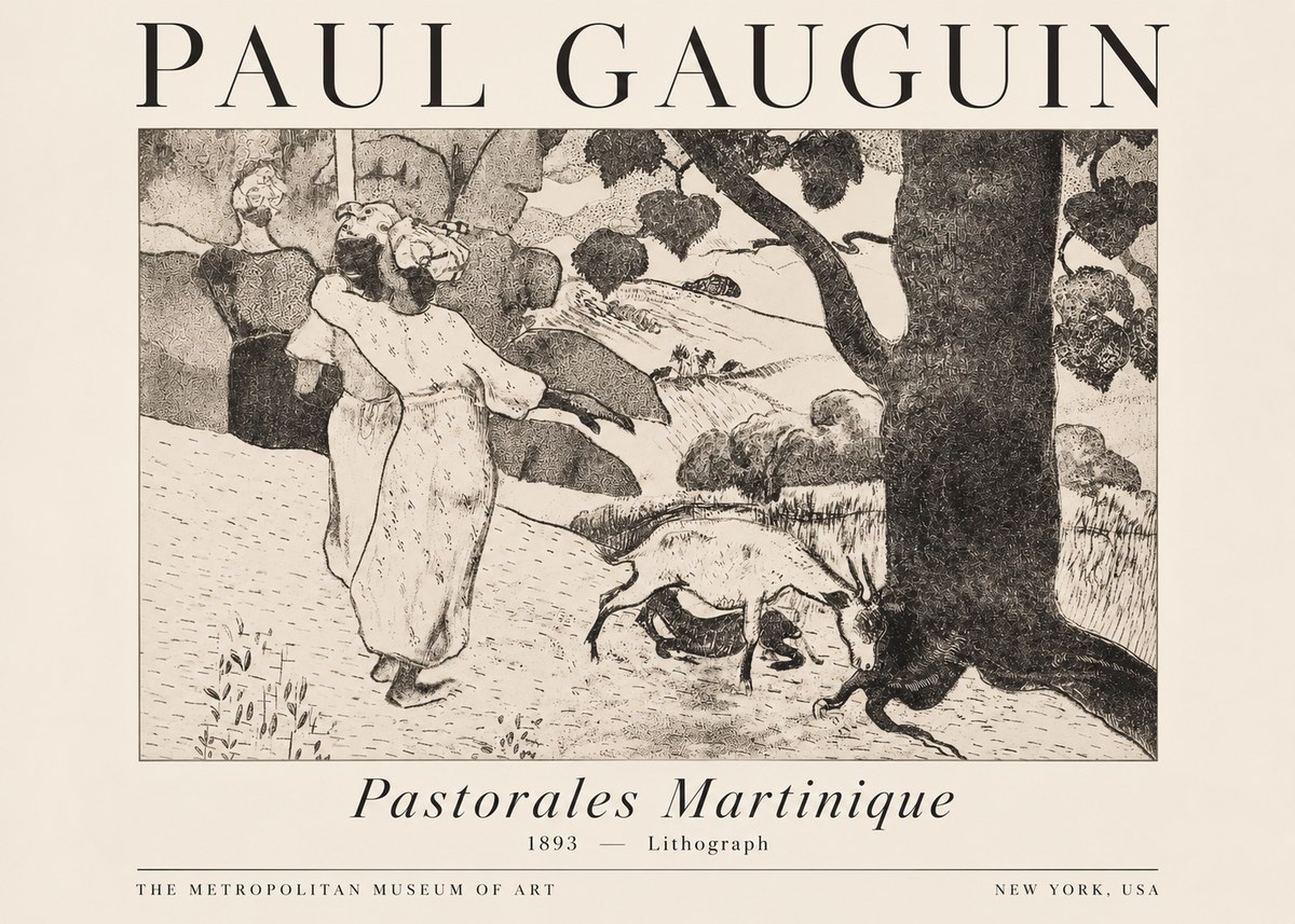Paul Gauguin Pastorales Martinique No4 - Poster
