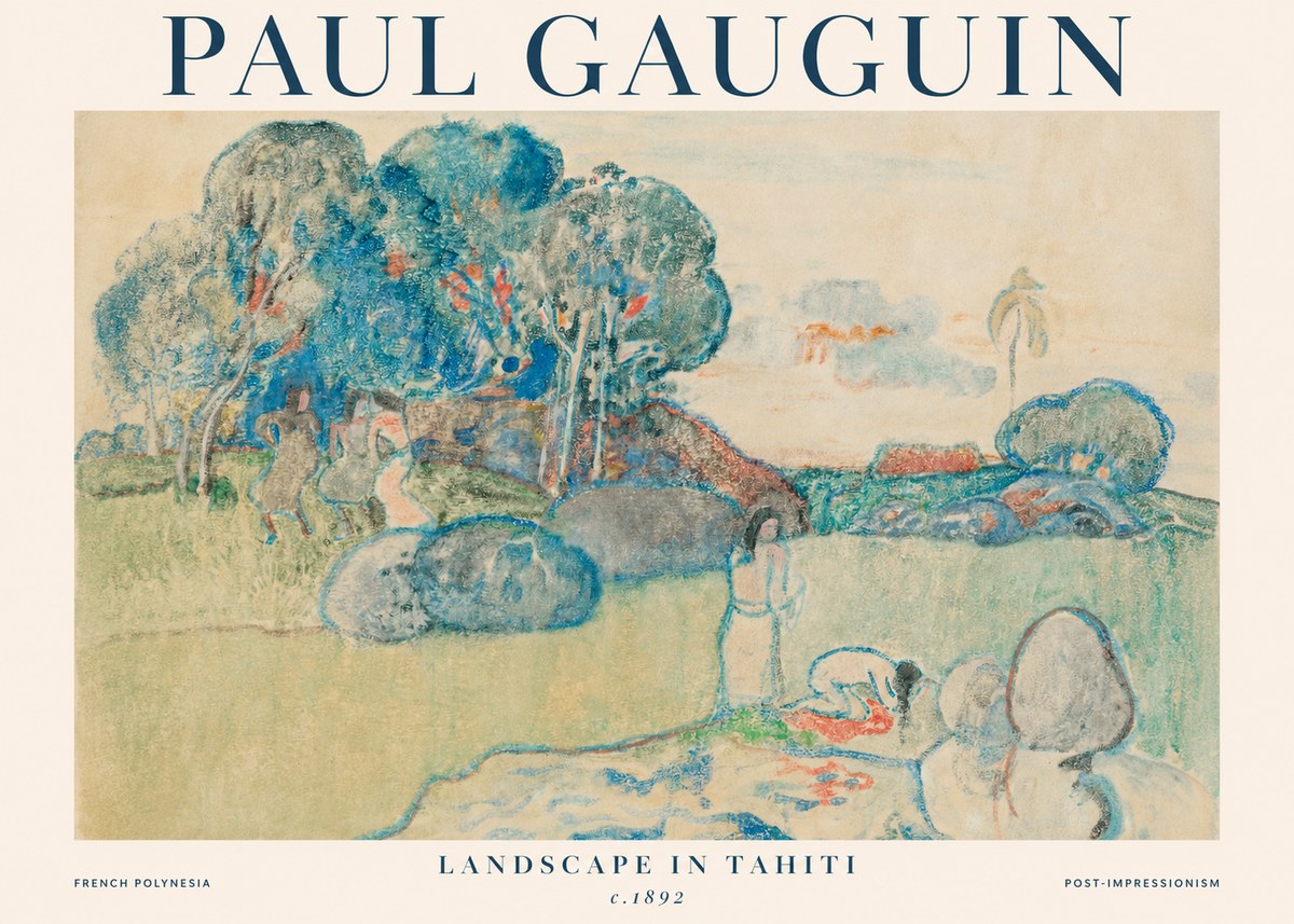 Paul Gauguin Landscape in Tahiti I No1 - Poster
