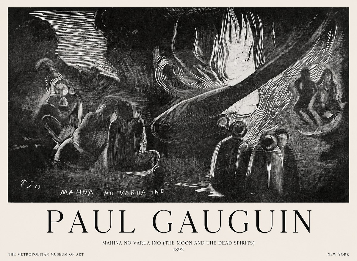 Paul Gauguin Mahina No Varua Ino (the Moon and the Dead Spirits) No1 - Poster
