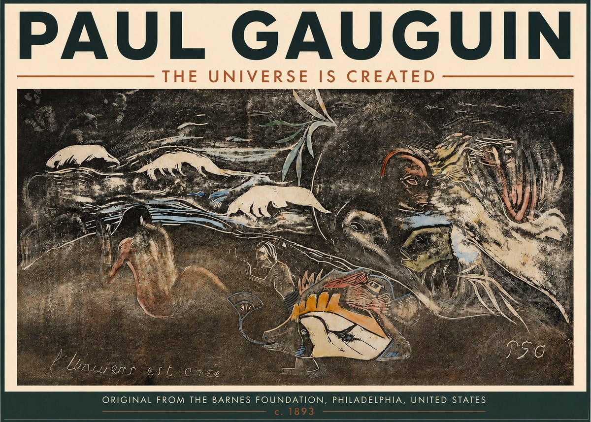 Paul Gauguin The Universe Is Created II No4 - Poster