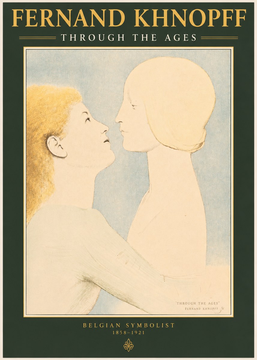 Fernand Khnopff Through the Ages No2 - Poster