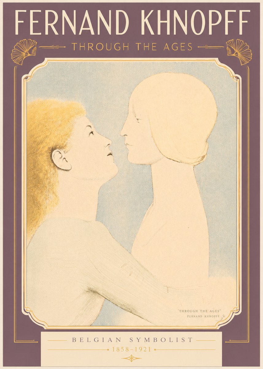 Fernand Khnopff Through the Ages No3 - Poster