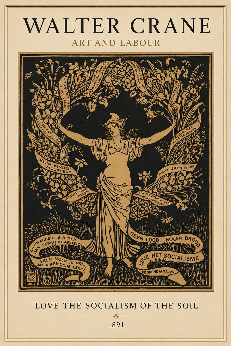 Walter Crane Art and Labour No3 - Poster