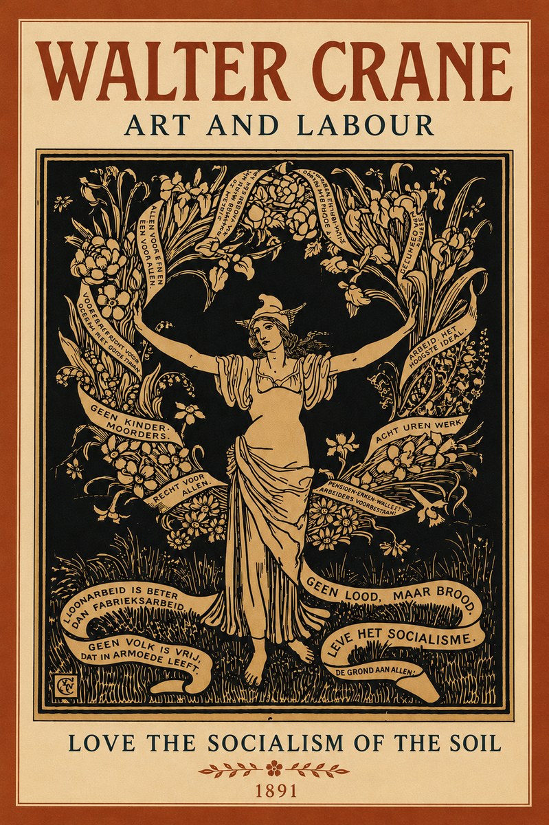 Walter Crane Art and Labour No6 - Poster